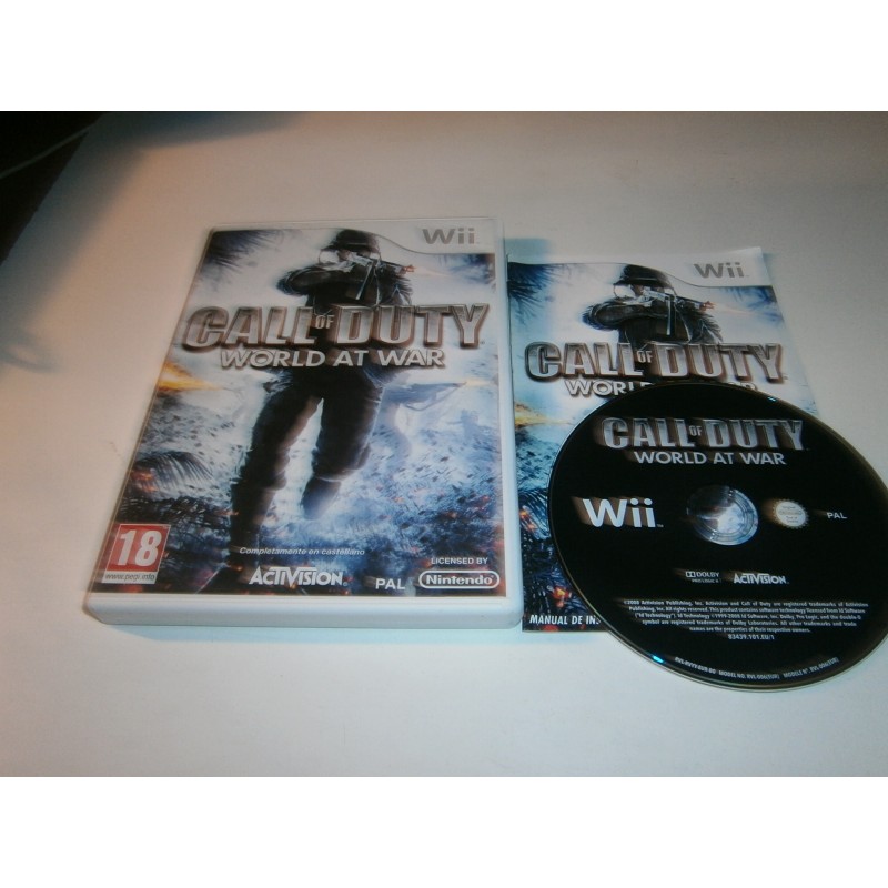 CALL OF DUTY WORLD AT WAR NINTENDO WII